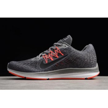 Nike Zoom Winflo 5 Dark Grey Black-Red Running Shoes AA7406-006 Shoes